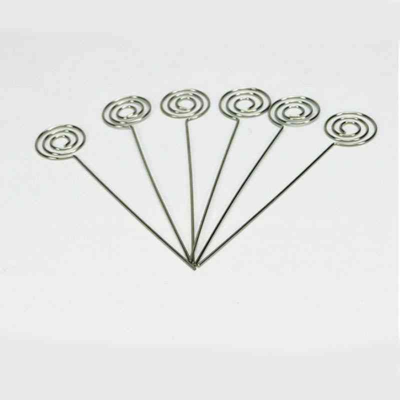 Metal Wires Heart And Round Shape Memo Clips