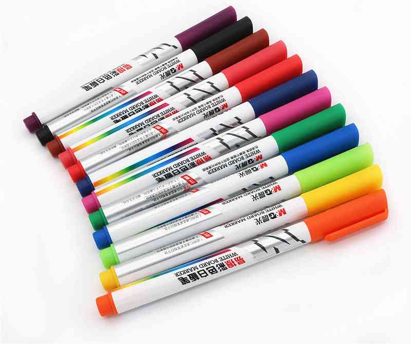 Color Whiteboard Markers, Water-based, Erasable Pen
