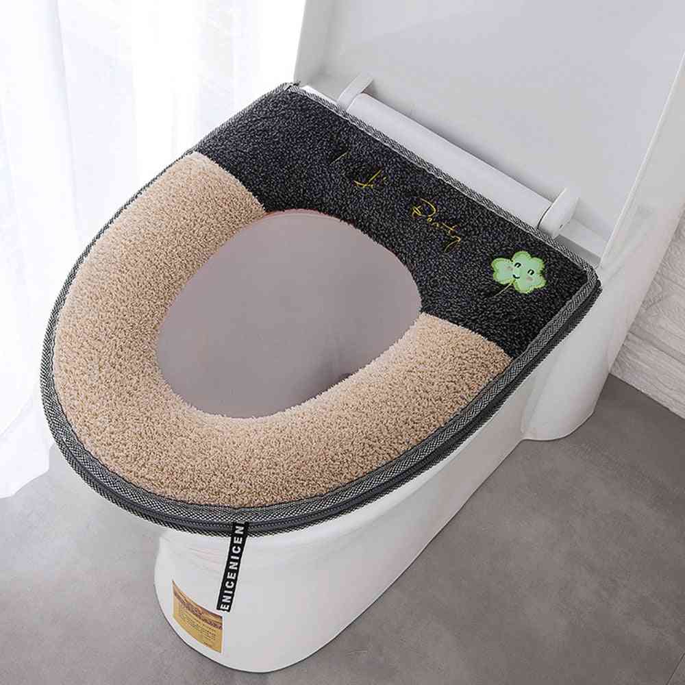 Novo assento de toalete acolchoado com zíper, almofada de banho e capa macia
