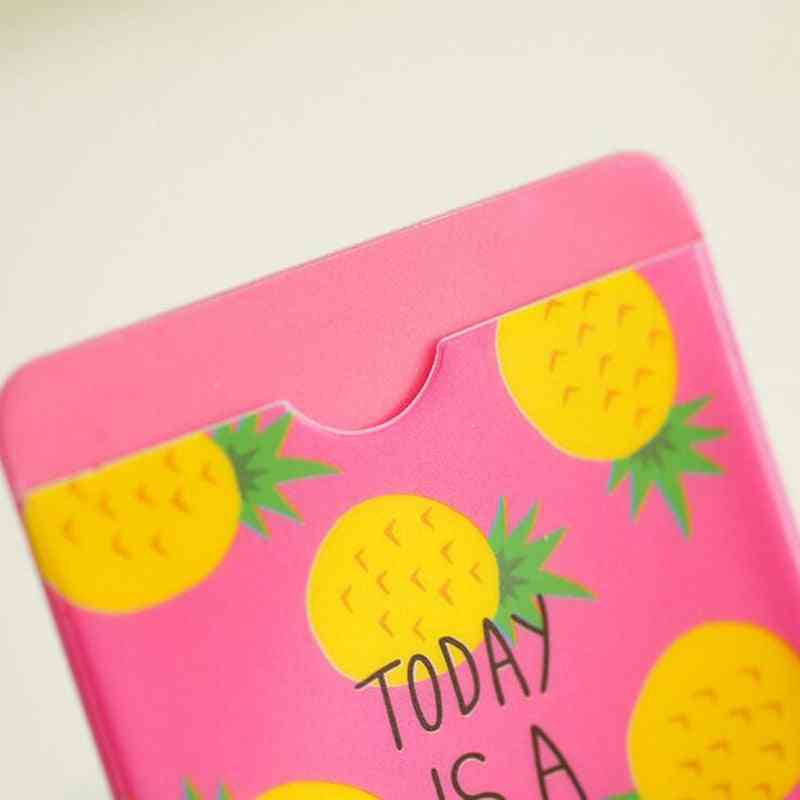 Fresh Fruit Cactus Animals Double-layer Card Note Holder, Bus Business Credit Cover