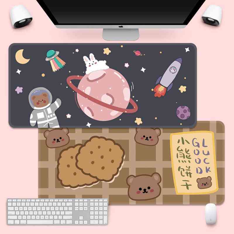 сладка подложка за мишка, супер креативен игрален компютър, клавиатура, офис, дълга маса, подложка за бюро