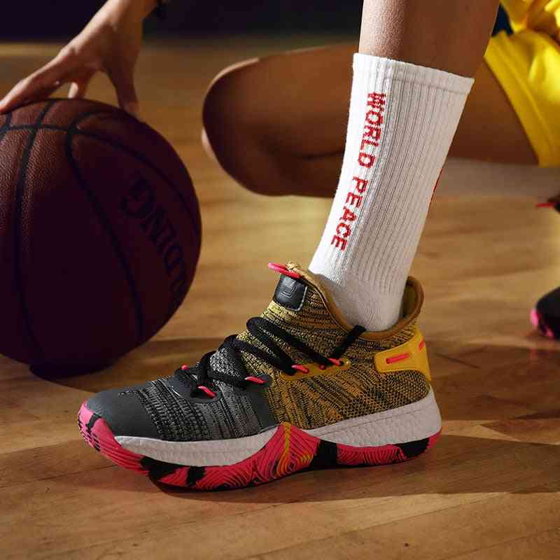 High-top, Cushioning, Light Basketball Sneakers Male Zapatos Hombre Breathable Outdoor Sports Shoes