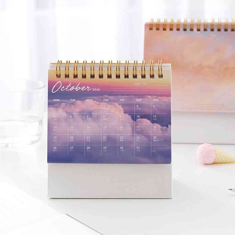 2021 Future Fantasy Sky Series, Desktop Calendar, Dual Daily Schedule, Table Planner