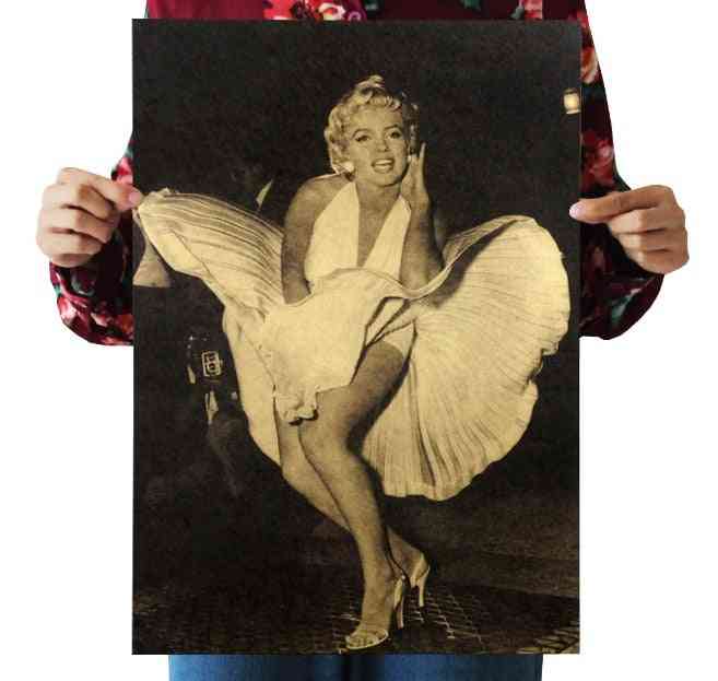 Marilyn Monroe Vintage Kraft Paper Klasický filmový plagát