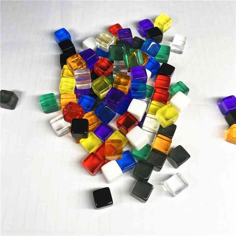 Transparent Crystal Rounded Corner Colorful Dice
