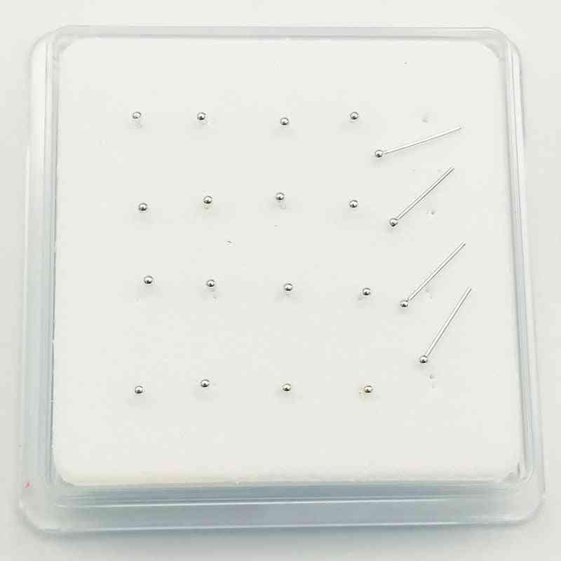Sterling Silver Ball Nose Studs Pins, Bone Piercing Body Jewelry