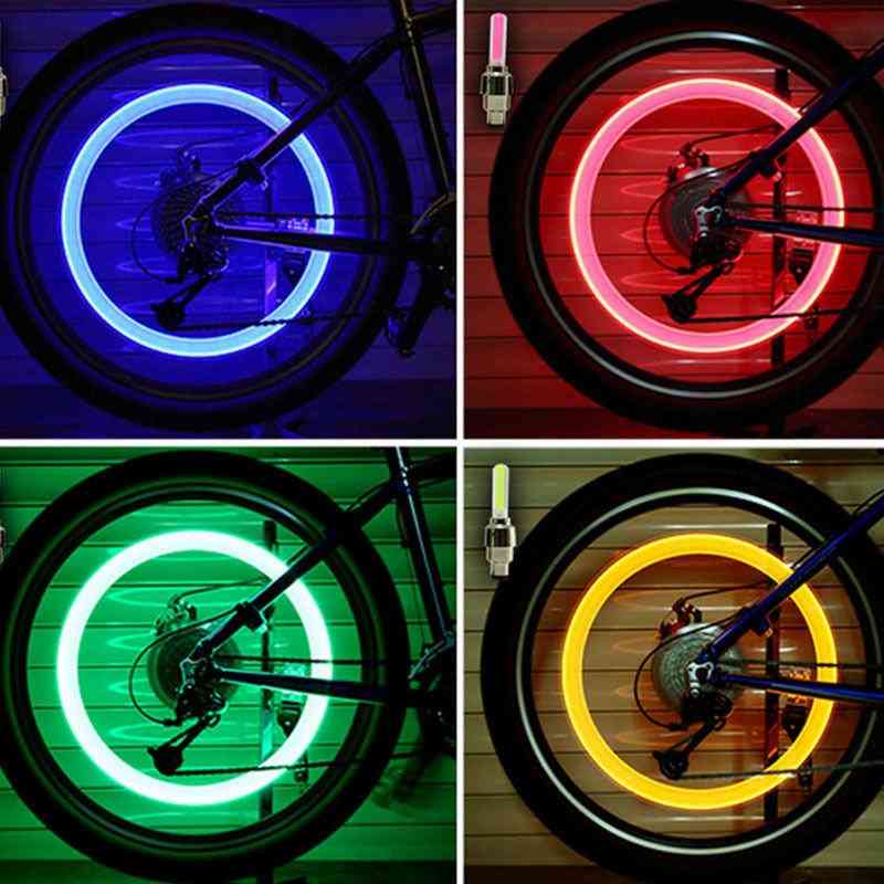 Vélo led light tire valve cap flash mountain road cycling wheel neon lamp cover