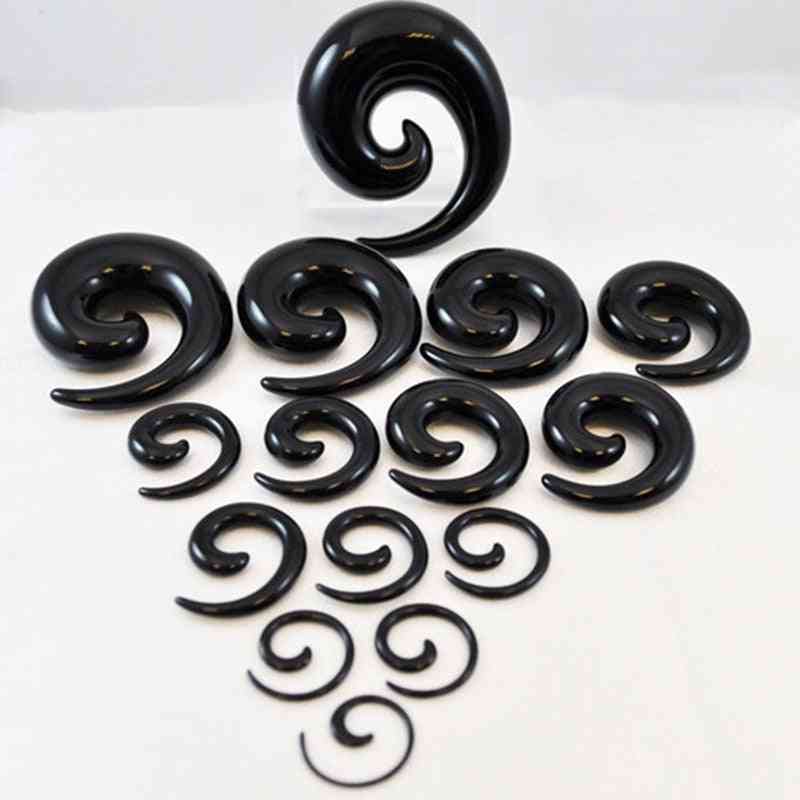 Acrylic Spiral Ear Plug Stretching Tapers, Body Jewelry, Fake Expander Tunnel Set Kit