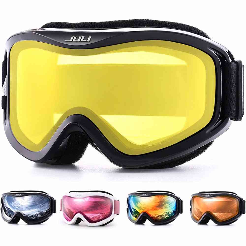 зимни снежни спортове с очила за маска с двойни лещи против мъгла