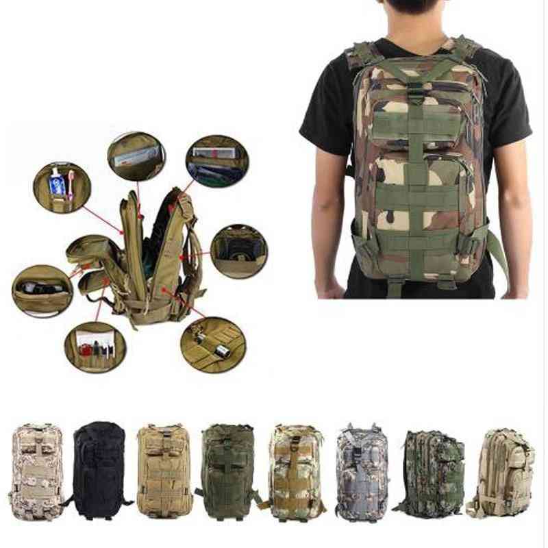 Vojaški taktični nahrbtnik pohodniške kamping / lovske torbe