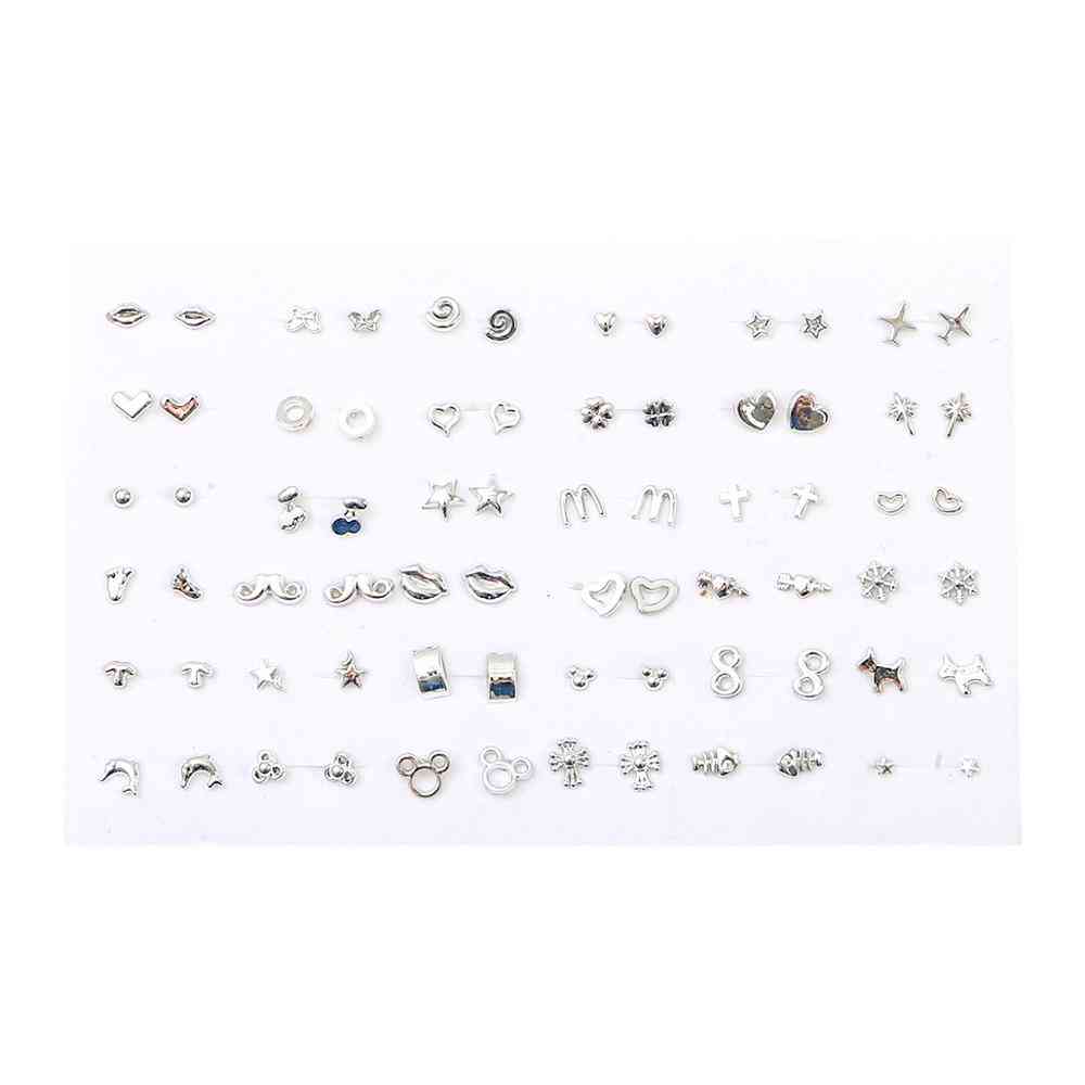 36 Pairs Of Plastic Stud Earrings Sets