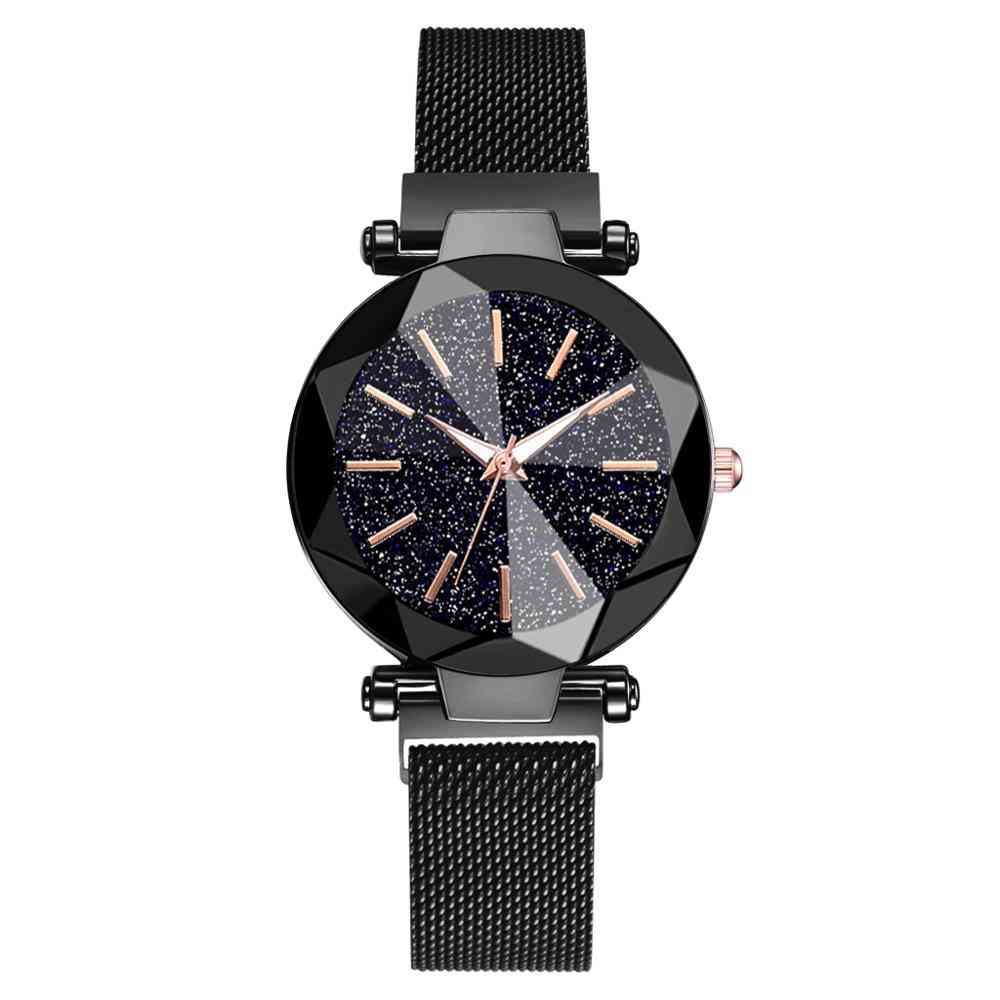 Luxusní náramkové hodinky z nerezové oceli s hvězdnou oblohou