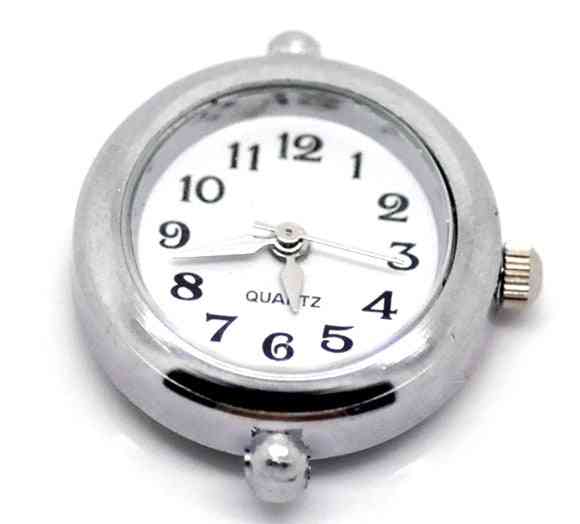 Silver Round Smooth Diy European Charm Bracelet Watch
