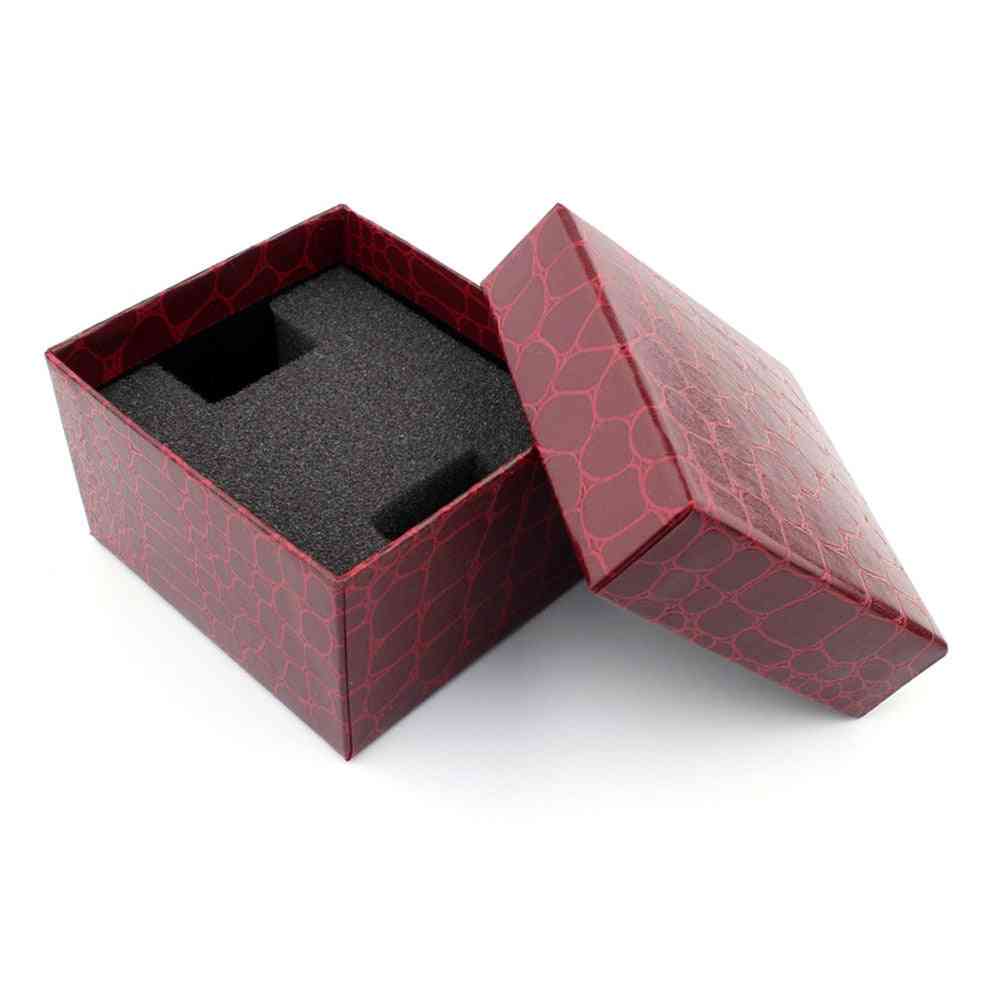 Crocodile Durable Present Box Case For Bracelet Bangle Jewelry Watch Boxes