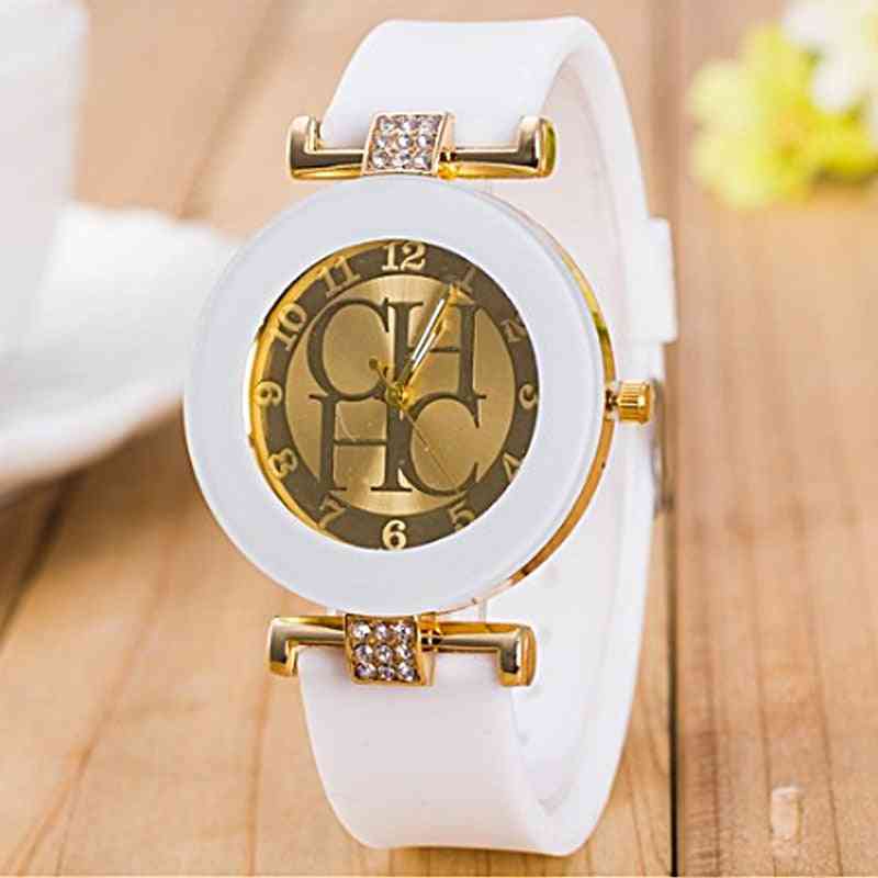 Fashion Geneva Casual Quartz Silicone Watches, Men's & Women Wrist Watch