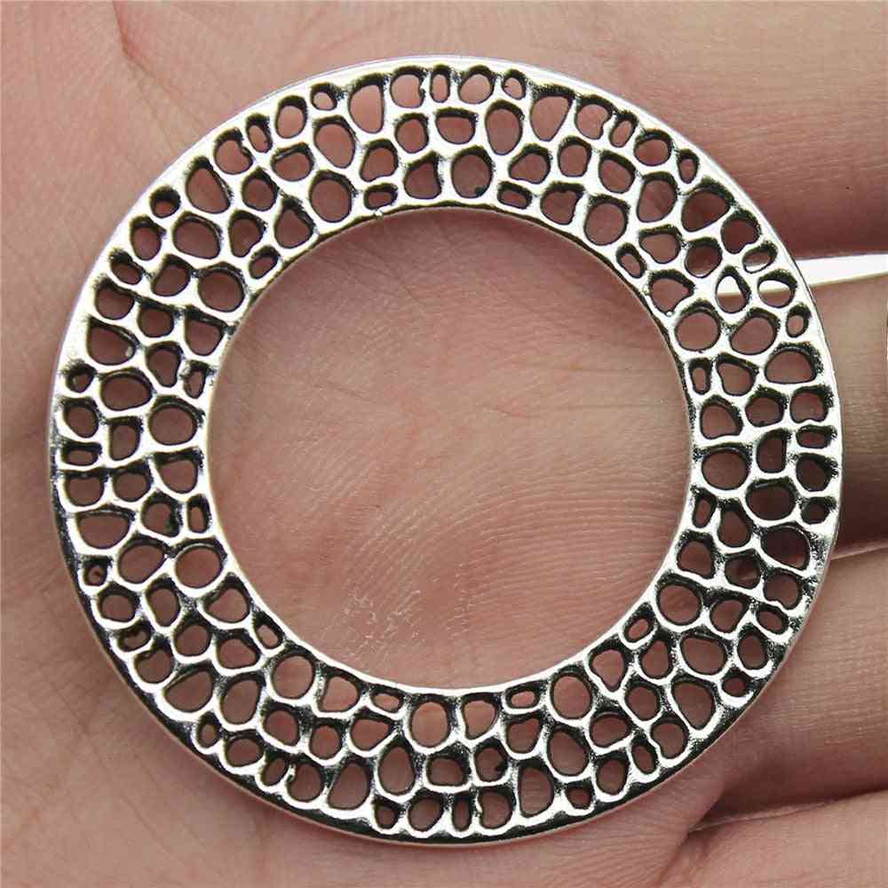 4pcs Charms Wreath Big Round Circle Pendants For Jewelry Making