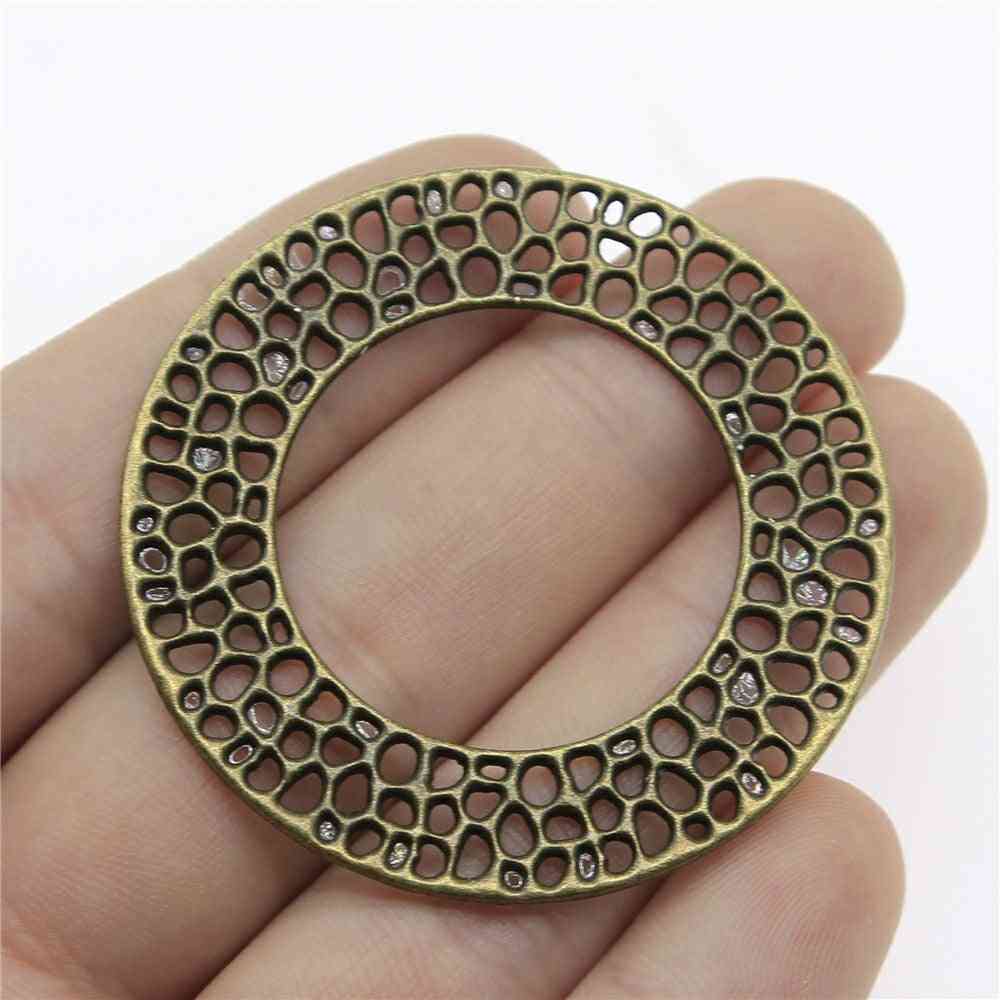 4pcs Charms Wreath Big Round Circle Pendants For Jewelry Making