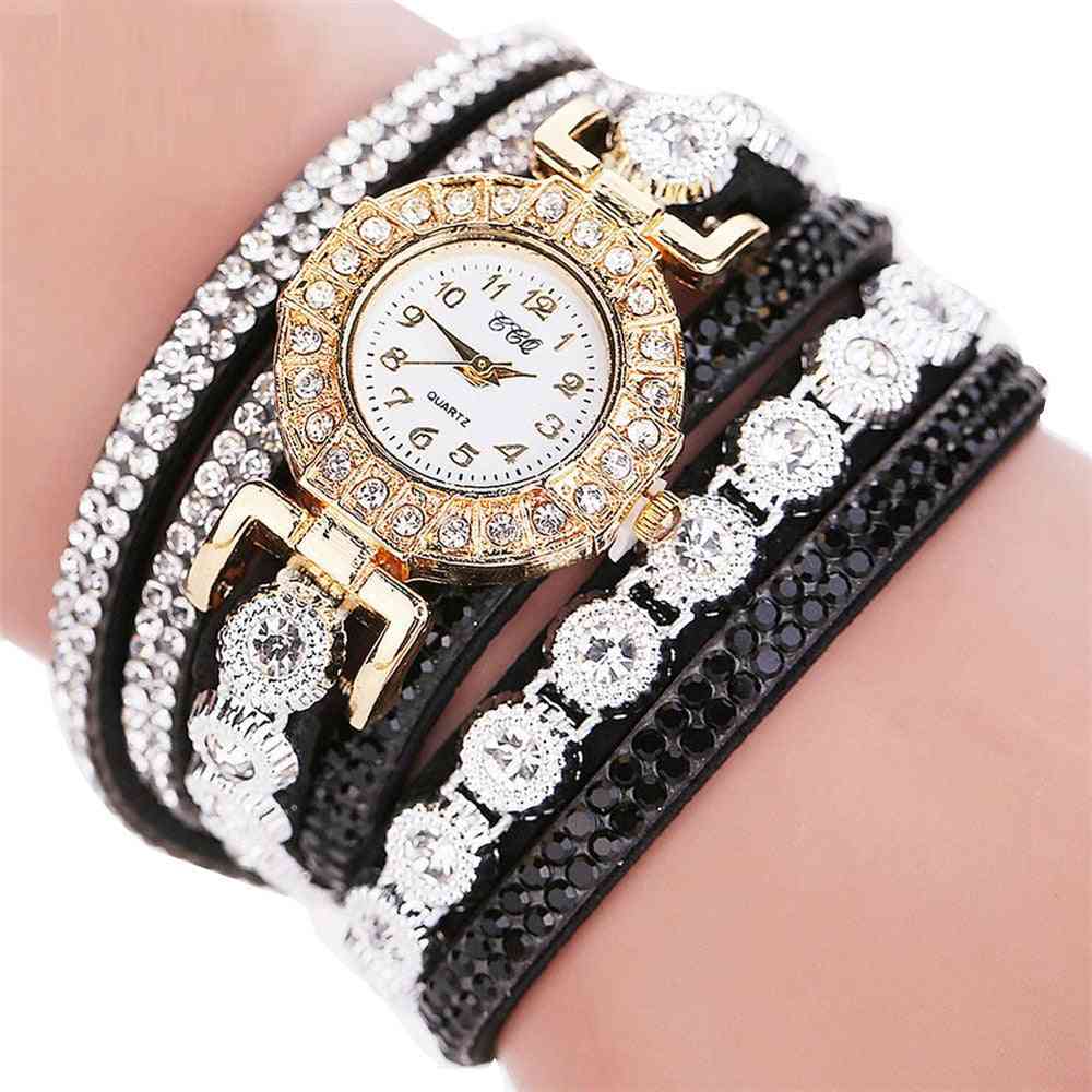 Luxury Fashion Analog Quartz Rhinestone Bracelet Watch