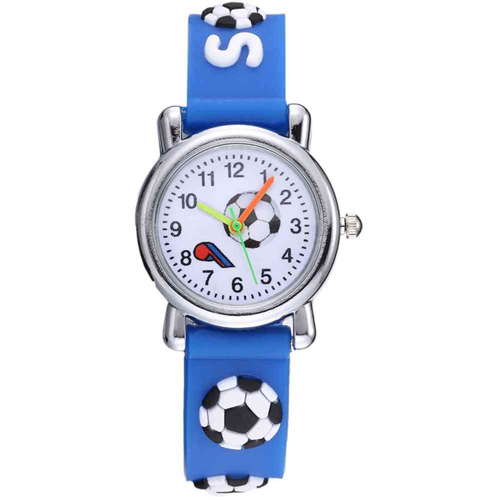 Boy & Cute Cartoon Watch, Soft Silicone Quartz Wristwatch
