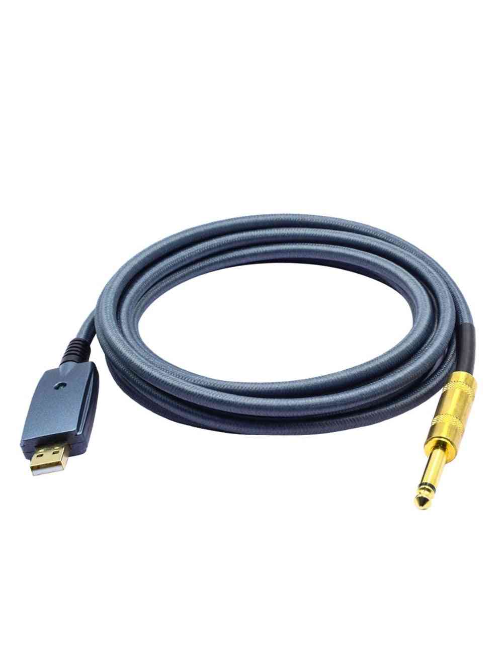 Male Electric Guitar Cable, Audio Connector Cord Adapter