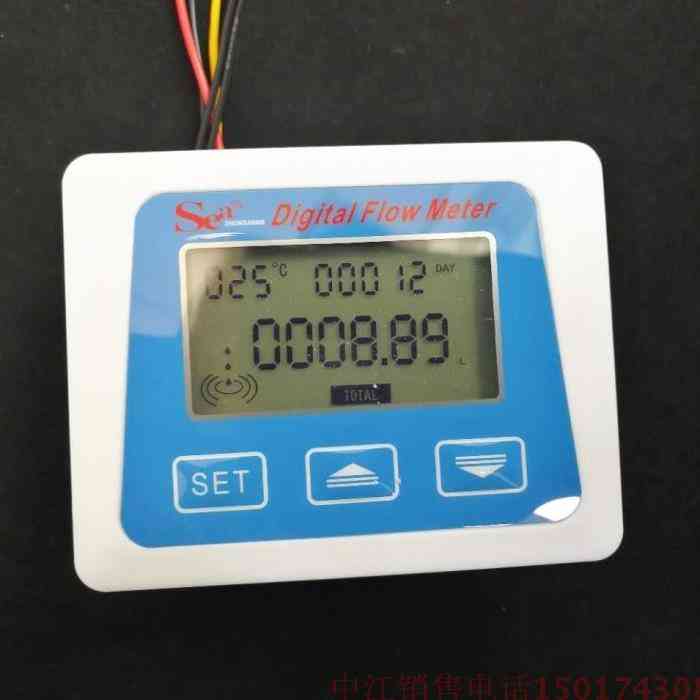 Digital Lcd Display, Water Flow Sensor Meter, Flowmeter Totameter Temperature Time Record