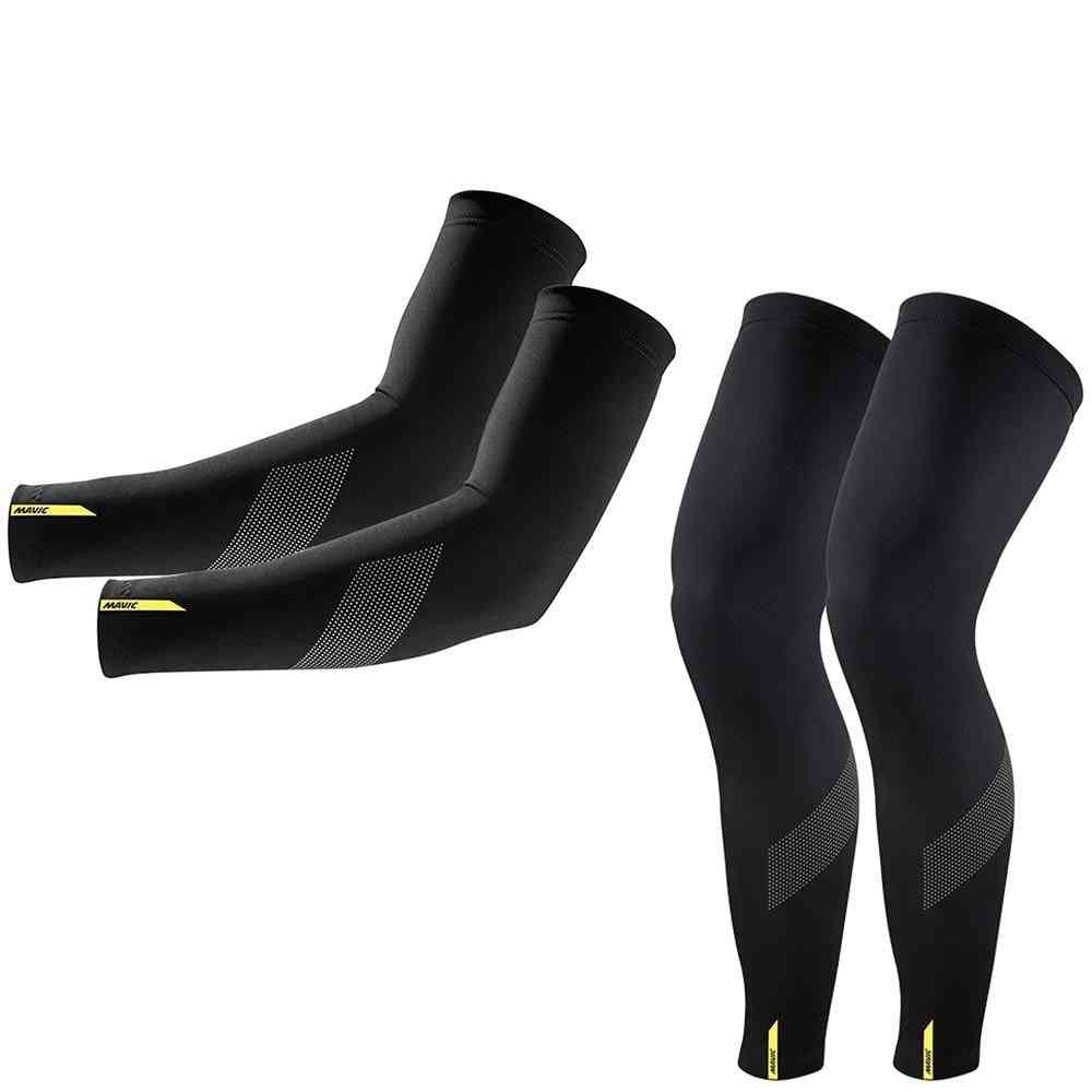 Cosmic Black Uv Protection - Breathable Running, Racing Bicycle Hand / Leg Sleeve