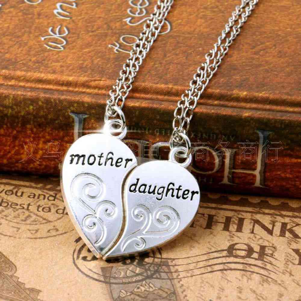 Mother Daughter Heart Love Mom Necklaces & Pendants
