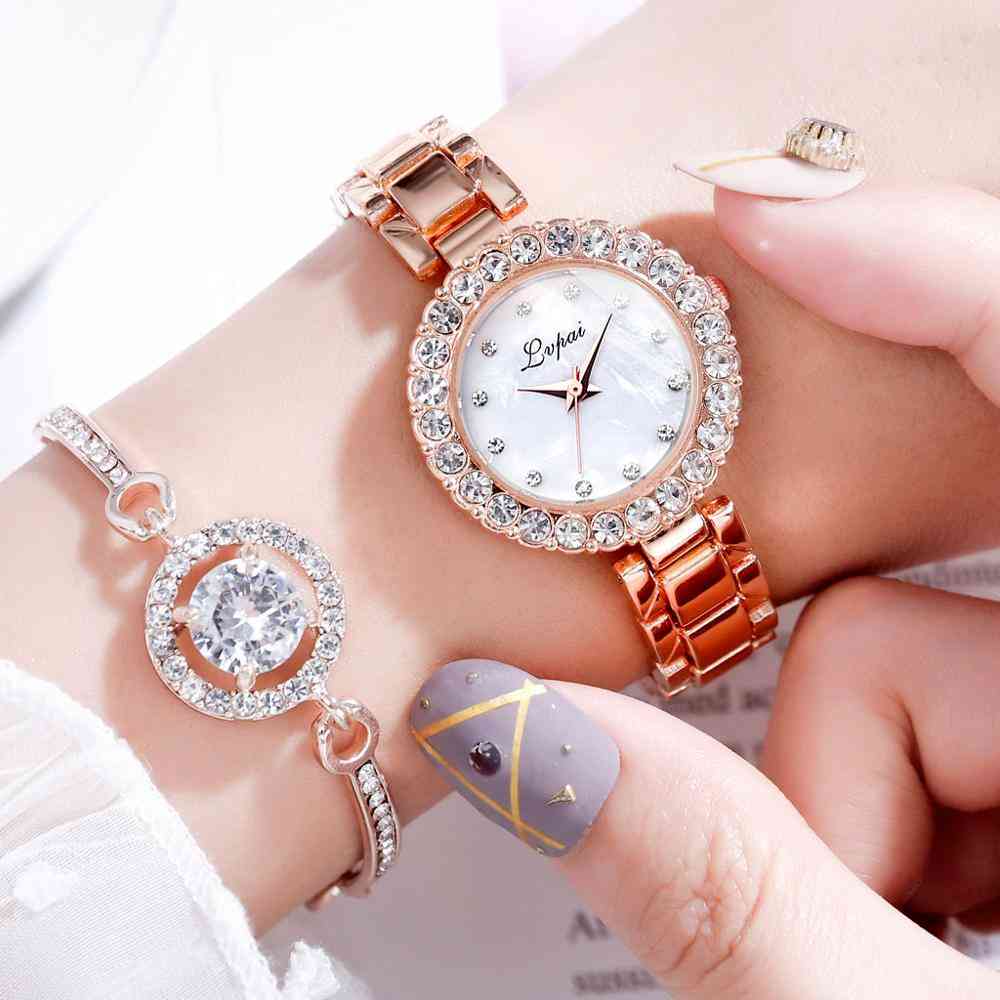 Luxury Bracelet Watches Set - Quartz Clock