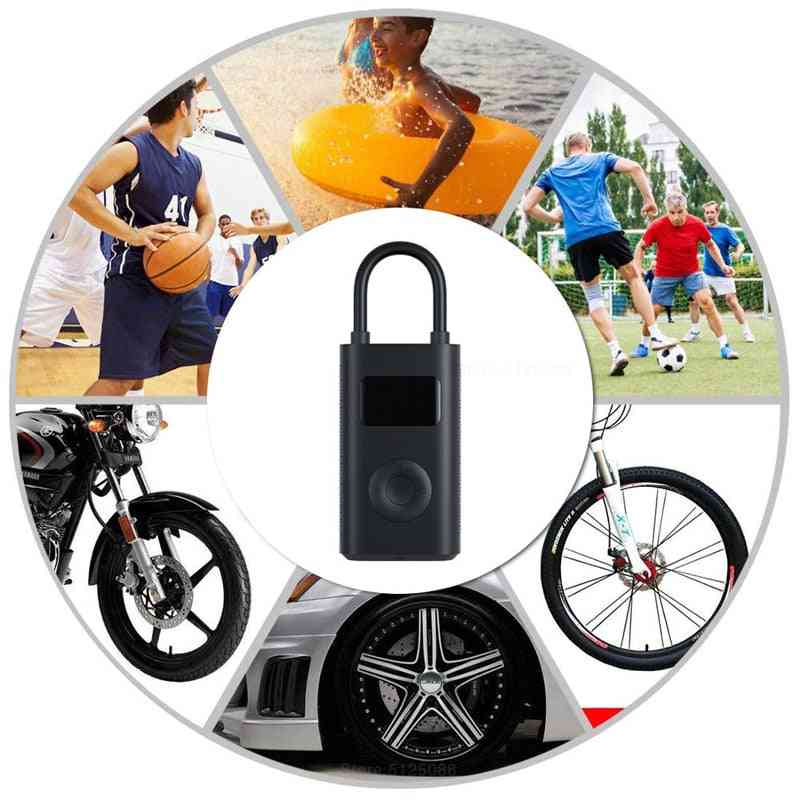 Electric Pump For Bikes, Motorcycles/football- Portable Intelligent Digital Tire Pressure Detector