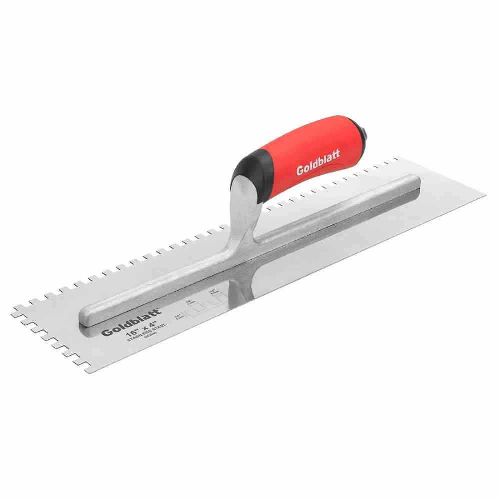 Stainless Steel Notched Plaster Trowel