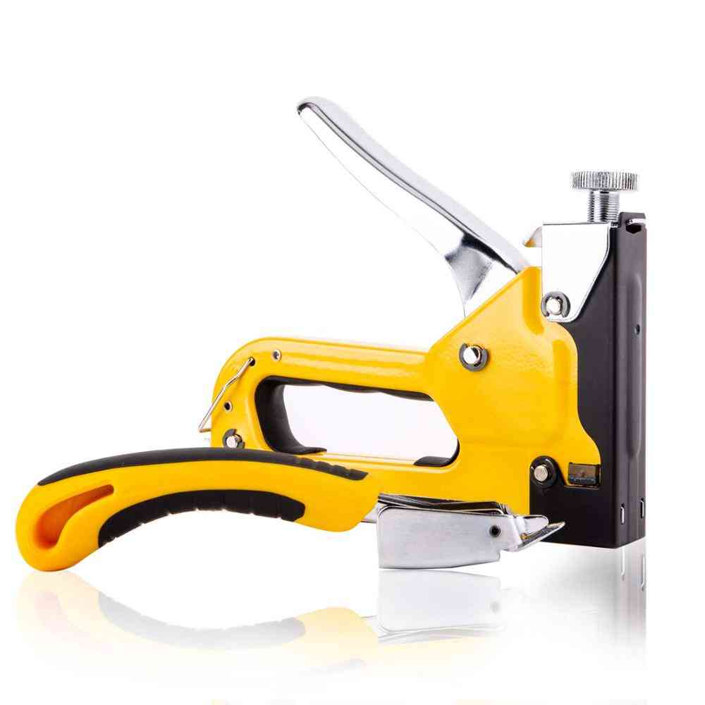 Heavy Duty Staple Remover And Tacker Hand Operated, Steel Stapler Brad Nail