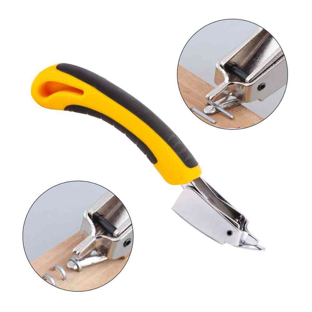 Heavy Duty Staple Remover And Tacker Hand Operated, Steel Stapler Brad Nail