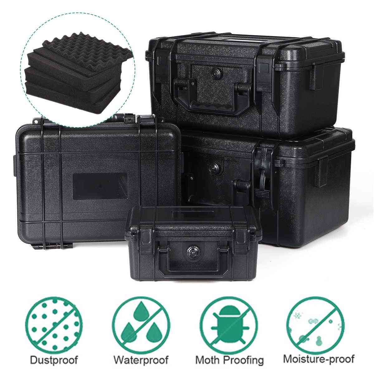 Boîte à outils en plastique ABS de sécurité étanche - conteneur de stockage d'équipement tactique extérieur
