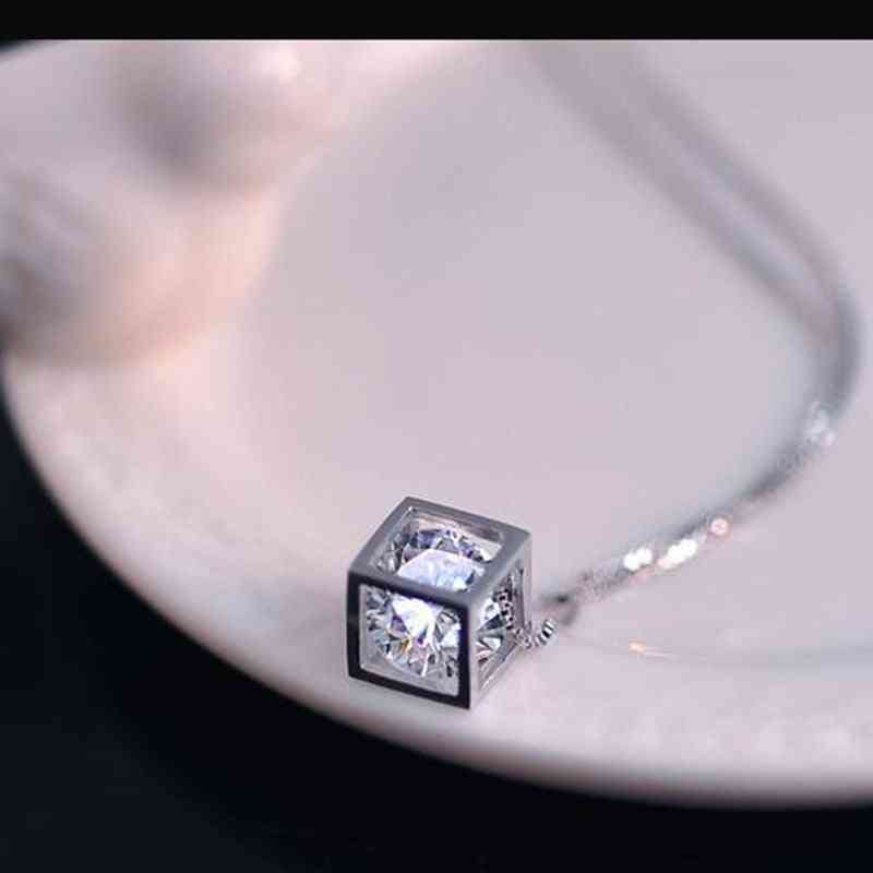 925 Sterling Silver Geometric Square Jewelry Set