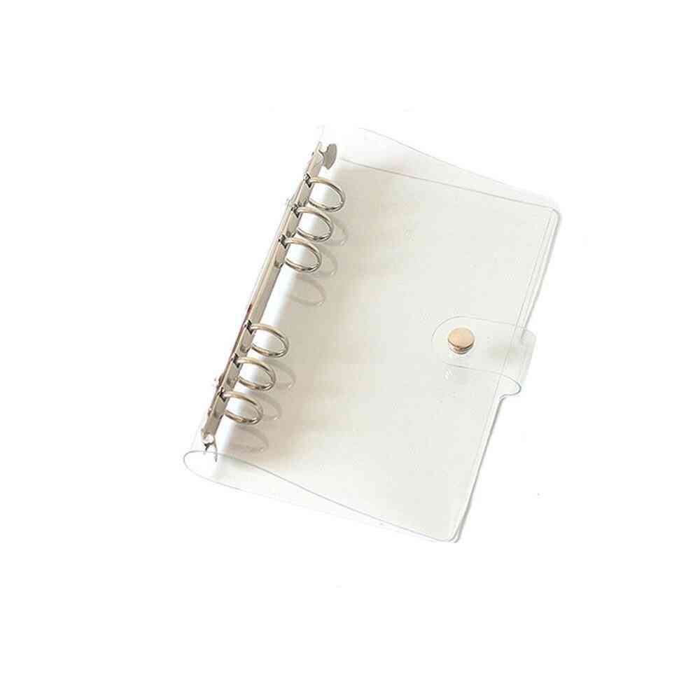 Capac de liant transparent cu 6 găuri, cu protecție rotundă pentru inel - capacul planificatorului jurnalului