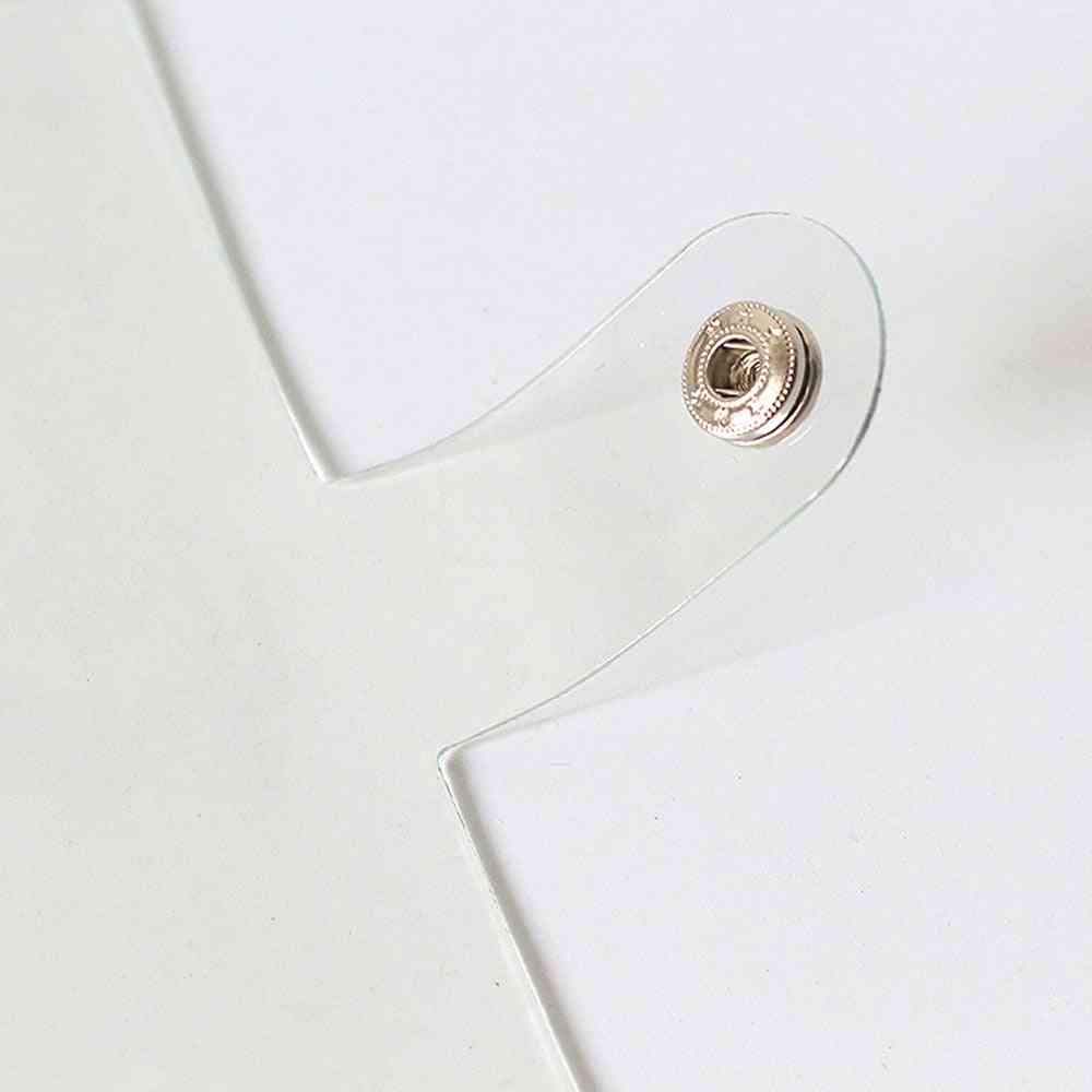 Capac de liant transparent cu 6 găuri, cu protecție rotundă pentru inel - capacul planificatorului jurnalului
