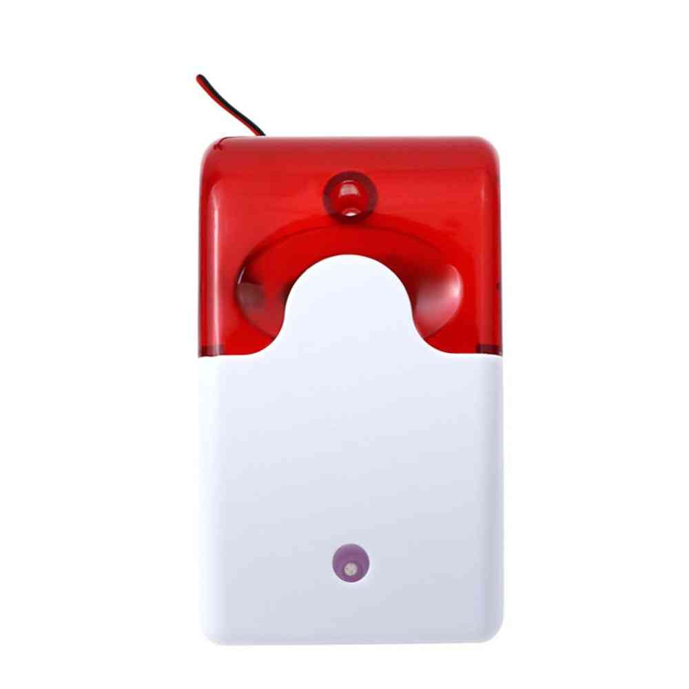 Mini stroboskopický sirénový zvukový alarm s kontrolkou