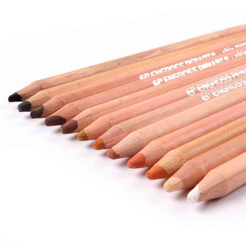 Set de creioane pastelate din lemn moale pentru desen artist, școală și birou