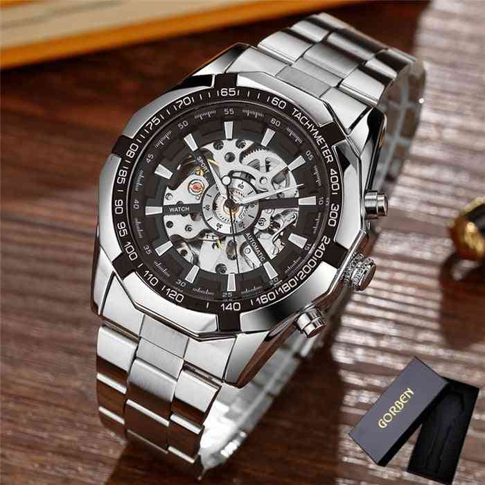 Men Watches, Stainless Steel Bracelet Sports Luxury Clock / Wristwatch
