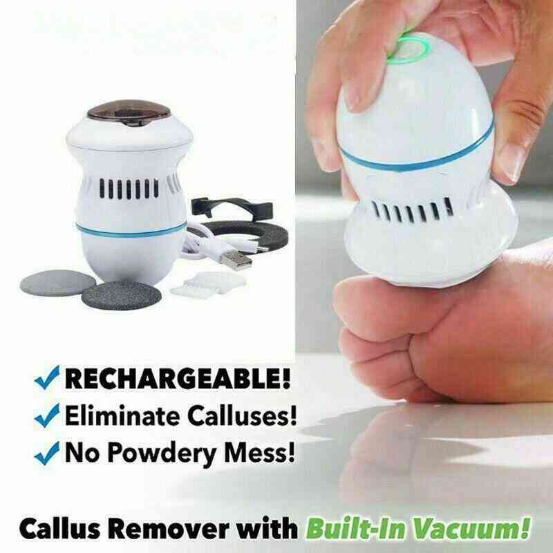 Electric Foot File Vacuum Callus Remover, Rechargeable Foot Files Clean Tools