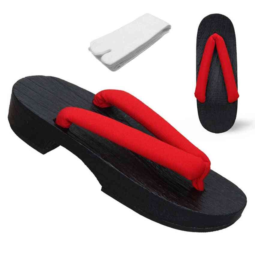 Naruto Japanese Anime Cosplay Shoes - Oriental Traditional Geta Clogs, Slippers