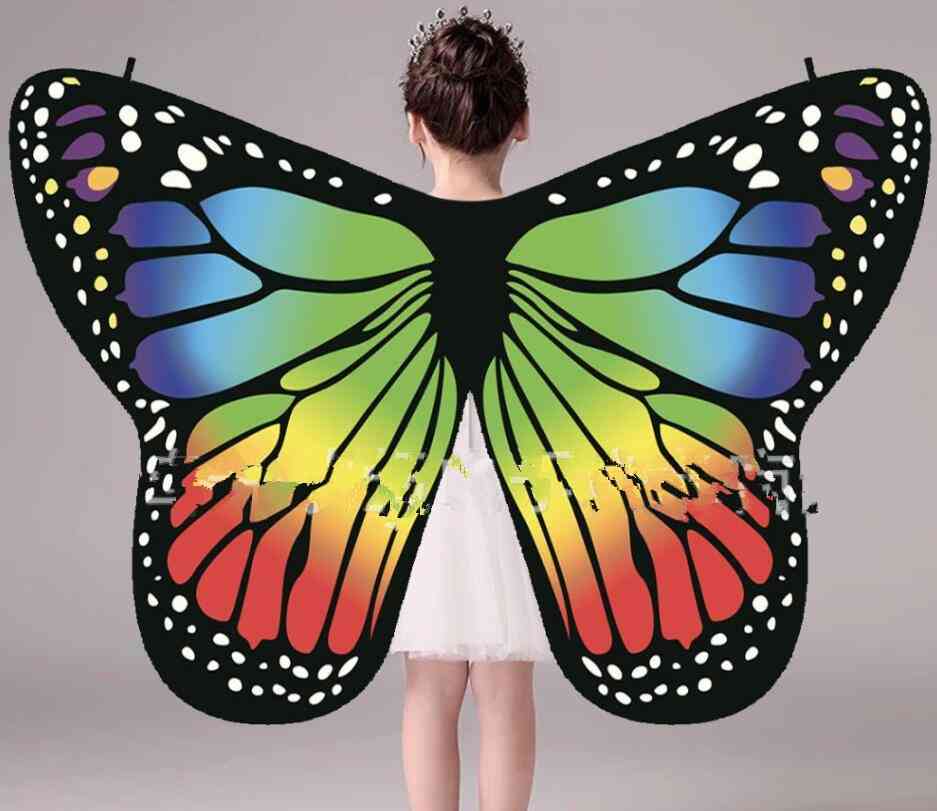 Mäkká látka motýlie krídla šál víla dámy nymfa pixie kostým doplnok