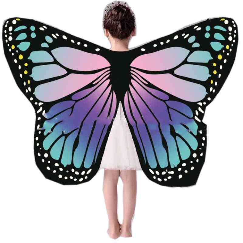 Mäkká látka motýlie krídla šál víla dámy nymfa pixie kostým doplnok