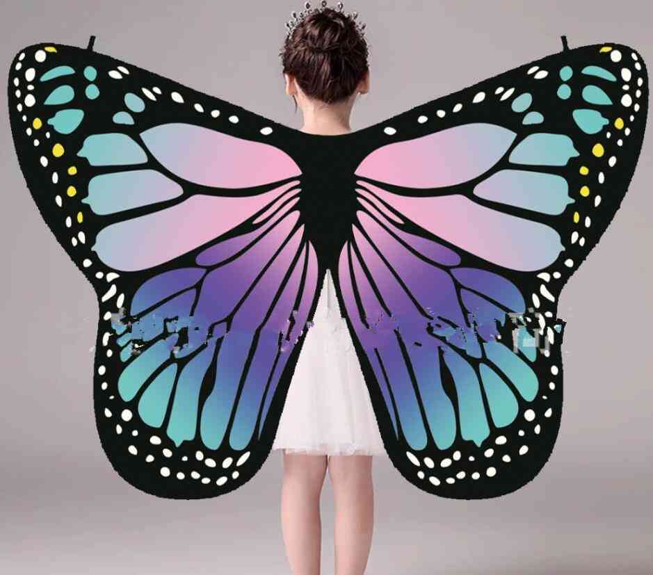 Soft Fabric Butterfly Wings Shawl Fairy Ladies Nymph Pixie Costume Accessory