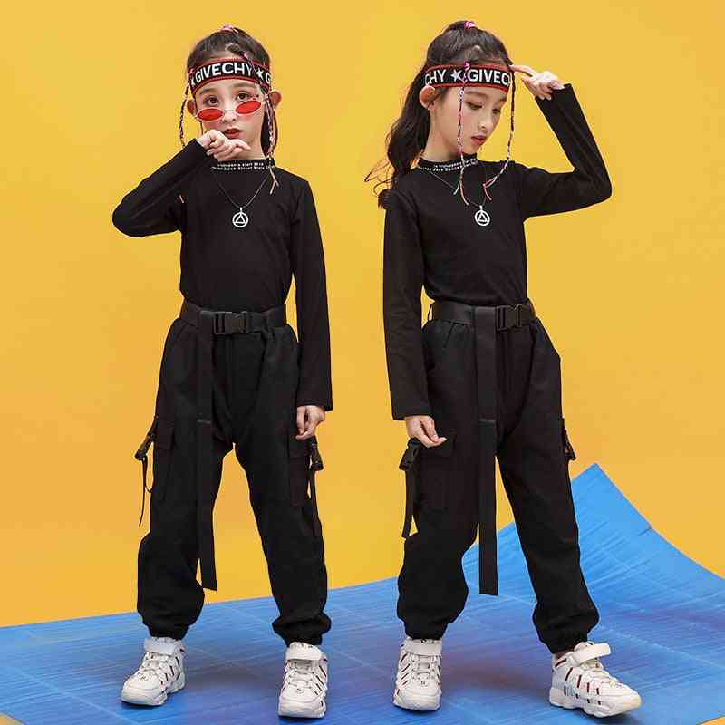 îmbrăcăminte hip-hop pentru copii, hanorac care rulează pantaloni casual pentru haine de dans pentru fete