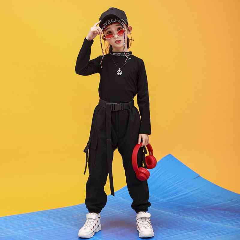 îmbrăcăminte hip-hop pentru copii, hanorac care rulează pantaloni casual pentru haine de dans pentru fete