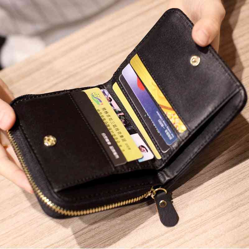 Women Wallets Leather Card Holder, Fashion Small Wallet With Coin Purse