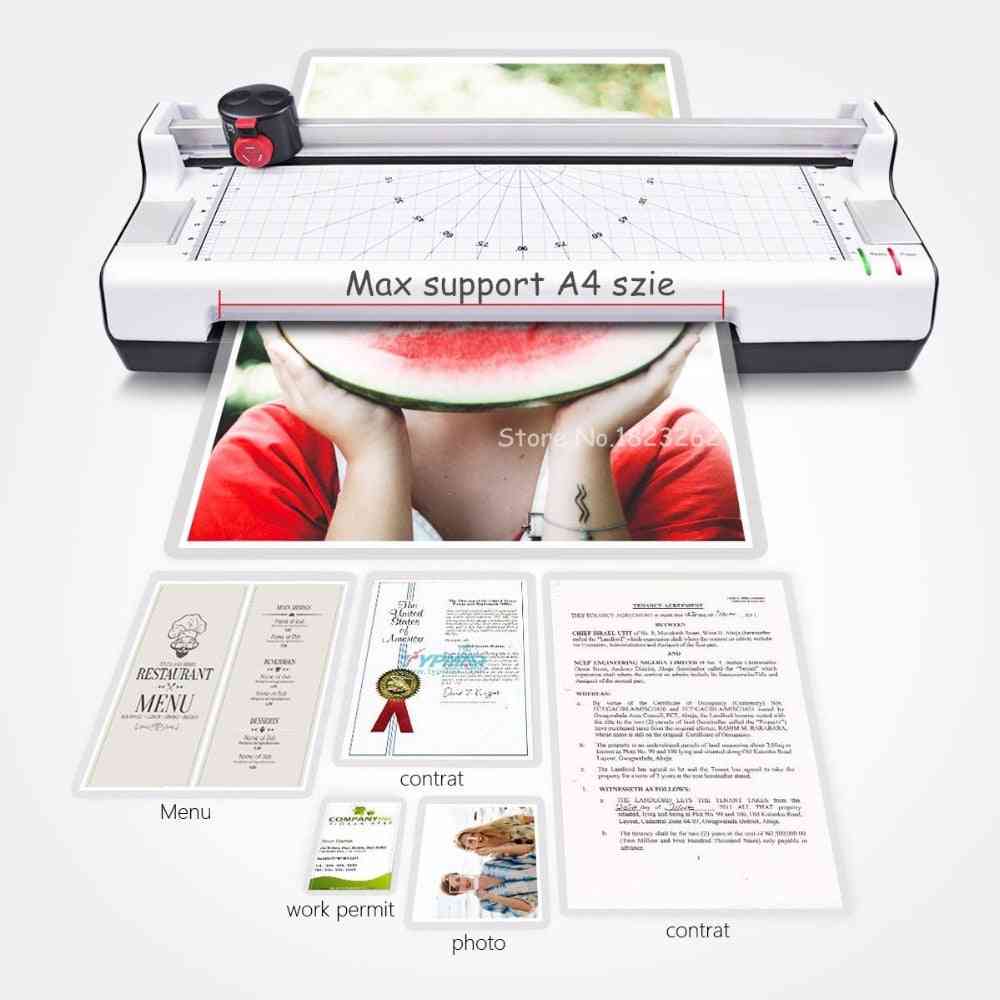 A4 Laminator With Rotary Trimmer, Corner Rounder Photo/doucment/card Machine