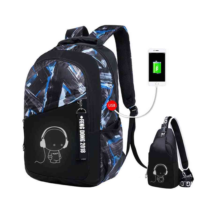 Boys School Bags Waterproof School Backpack For Teenagers