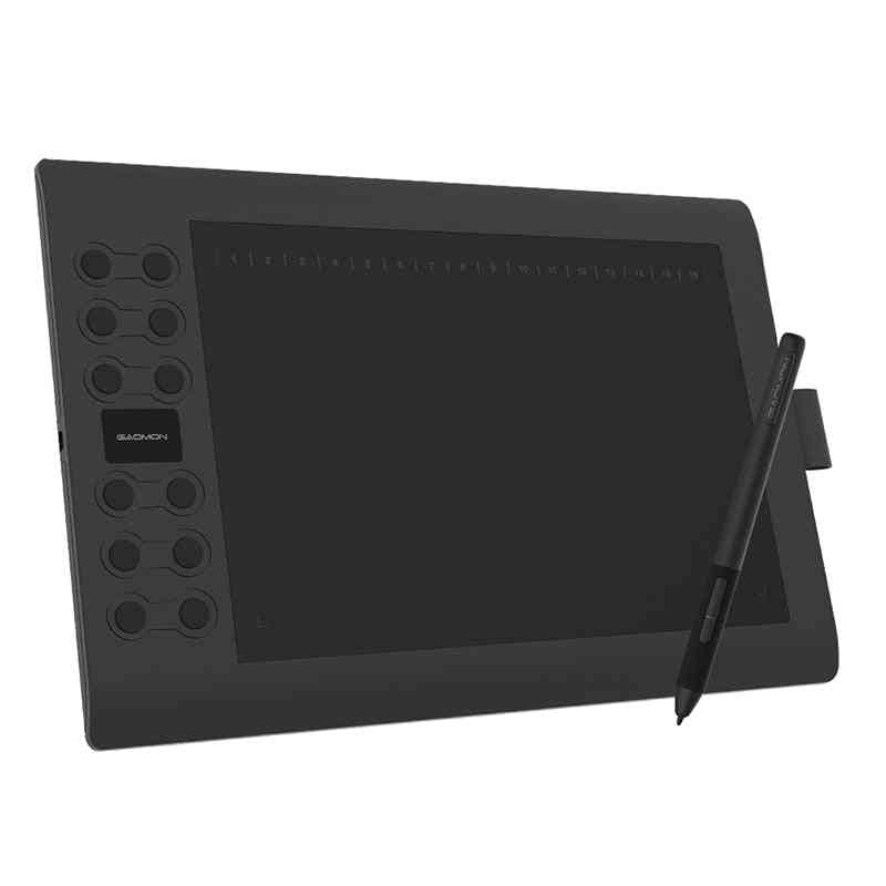 Graphics Drawing Tablet With 8192 Levels Tilt Supported Battery-free Stylus